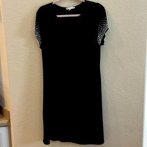 Womens black size L pull over dress!  Never worn & excellent condition!